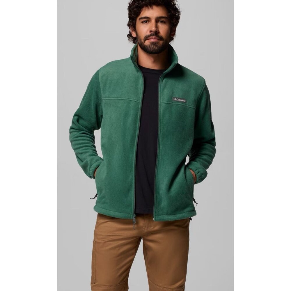 Columbia Steens Mountain Full Zip Fleece Jacket Green SZ XL